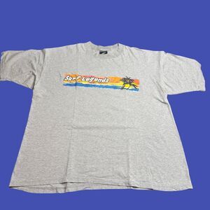 Fun Tees Mens XL Surf Legends Graphic T Shirt Beach Surf Ocean Gray Y2K